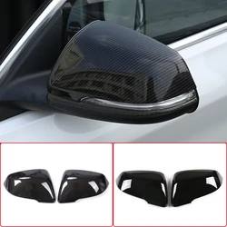 ABS Carbon Fiber Style Car Side Rearview Mirror Cap Cover Trim Shell For BMW 2 Series X1 F48 F45 F46 2015-2021 Auto Accessories