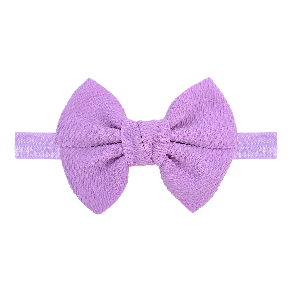 4.3 Inches Solid Color Handmade Bowknot Baby Girls Headband Fashion Bows Elastic Hairband Clothing Decoration Infant Accessories