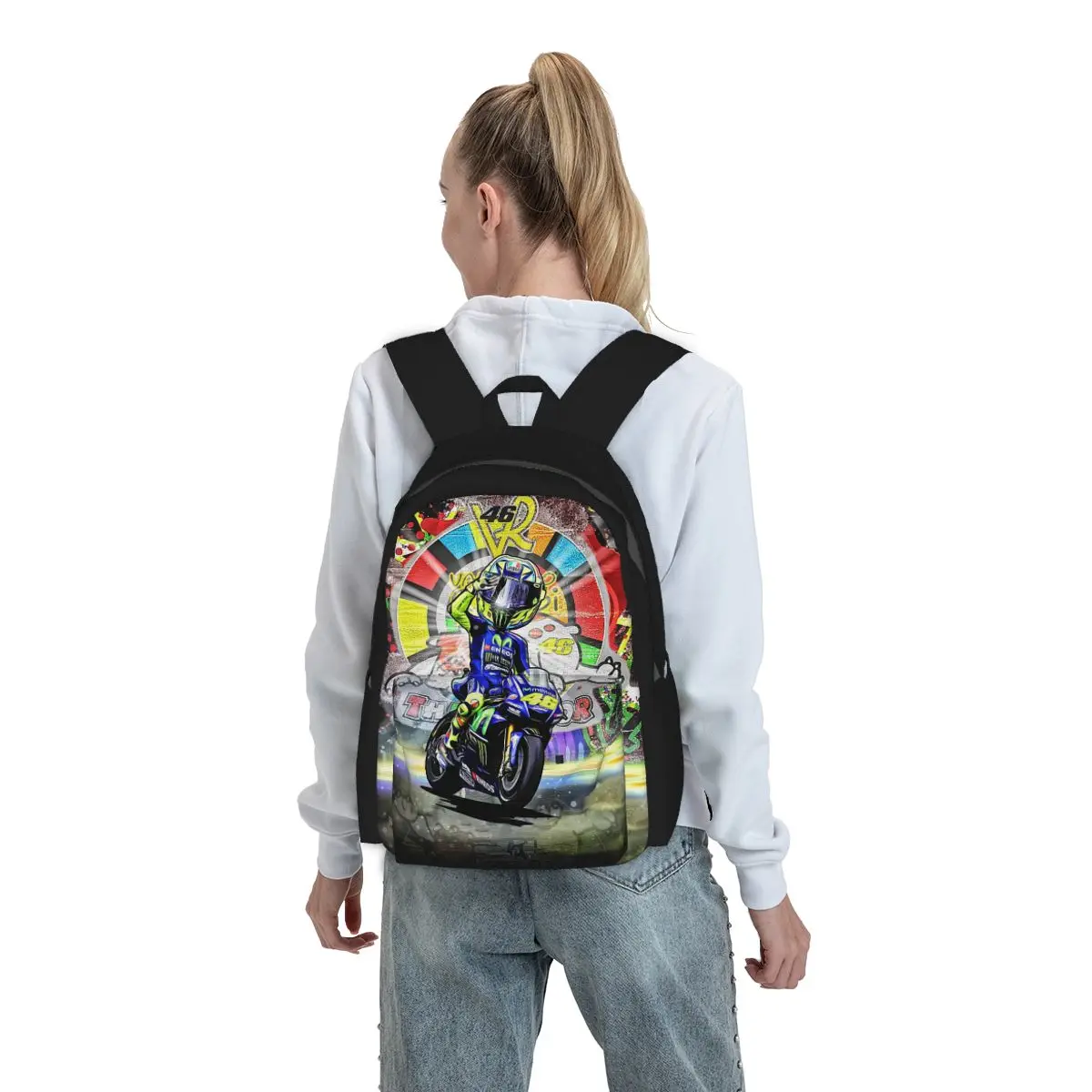 

Rossi Backpack Boys Girls BookBag Children School Bag Laptop Shoulder Bags for Men Women