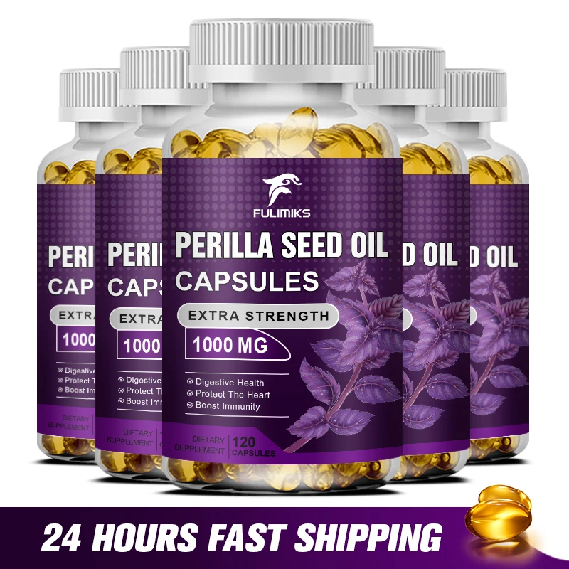 

Organic Perilla Seed Oil Capsules - Immune, Regulates Blood Lipids, Heart Health, Respiratory Improves Skin, Anti-Oxidation