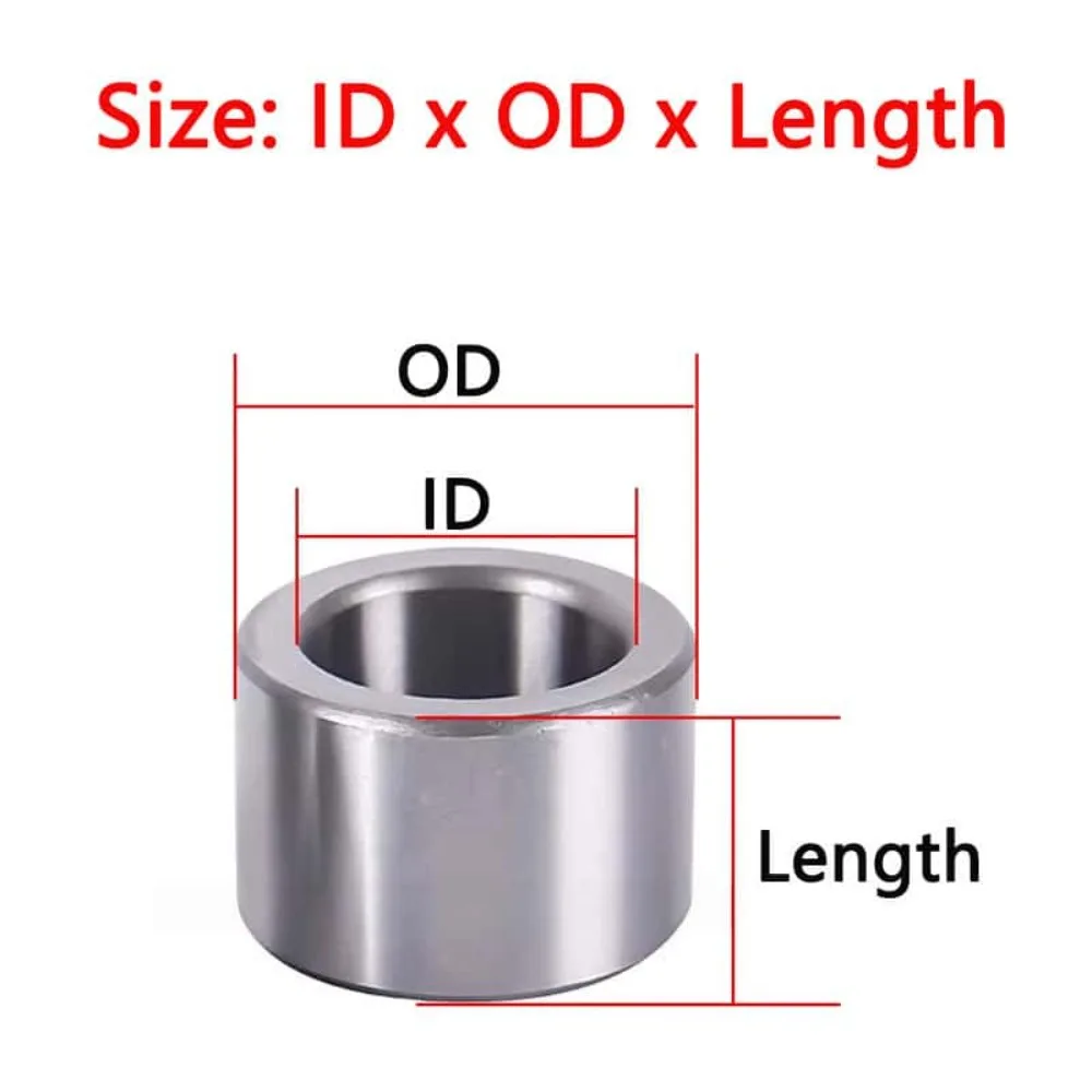 1Pcs Bearing Steel Sleeve Round Hollow Shaft Bushing ID65-80mm OD72-110mm Wear Resistant Guide Spacer Length 8-120mm