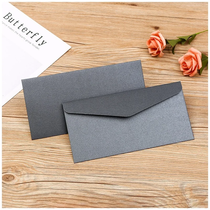 50pcs/lot 22x11cm Envelope High-grade 250g Pearlescent Paper Envelopes for Wedding Invitation Business Supplies Stationery