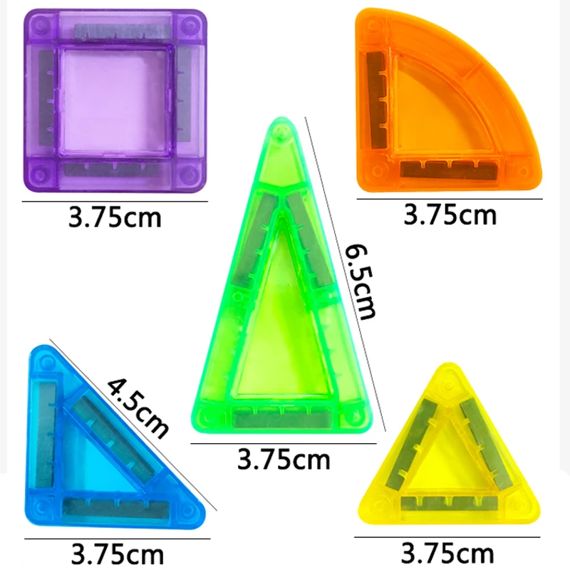 24-54 قطعة اللبنات المغناطيسية الصغيرة المغناطيس بلاط البناء الطوب لغز المحمولة مجموعة لعبة تعليمية للأطفال هدية