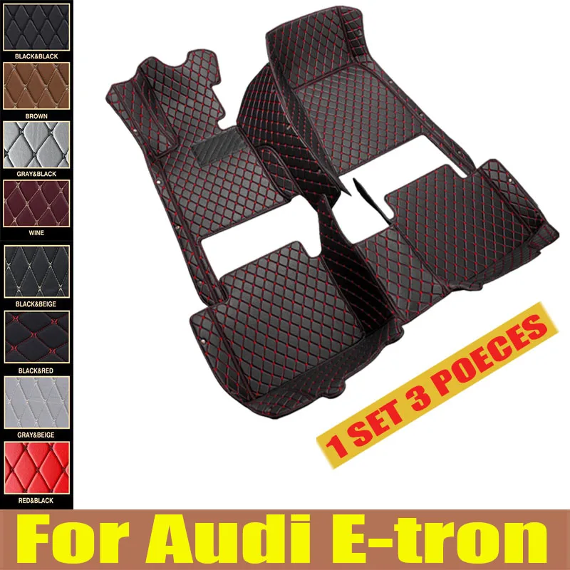 

Car Floor Mats For Audi E-tron 2018~2022 Luxury Durable Mat Rug Auto Interior Part Leather Carpet Car Accessires 2021