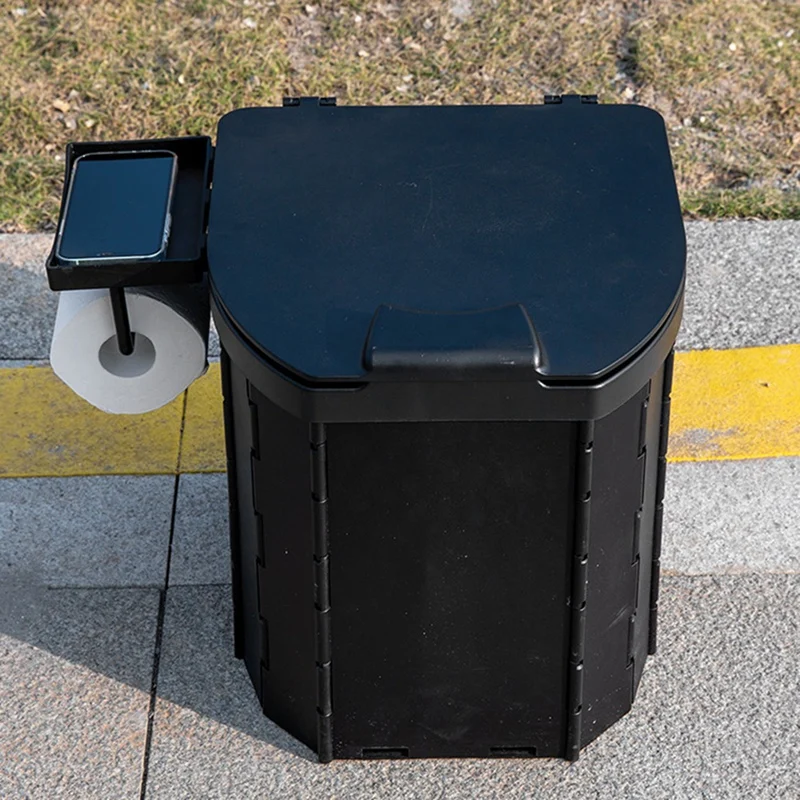 ABSU Draagbaar Opvouwbaar Toilet Voor Kinderen PU Volwassen Draagbaar Toilet Met Cover Camping Outdoor Baby Toilet Autotoilet