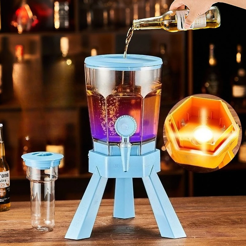 Bar 3L Light-up Draft Beer Tower Commercial Bucket KTV Creative Cola Vessel