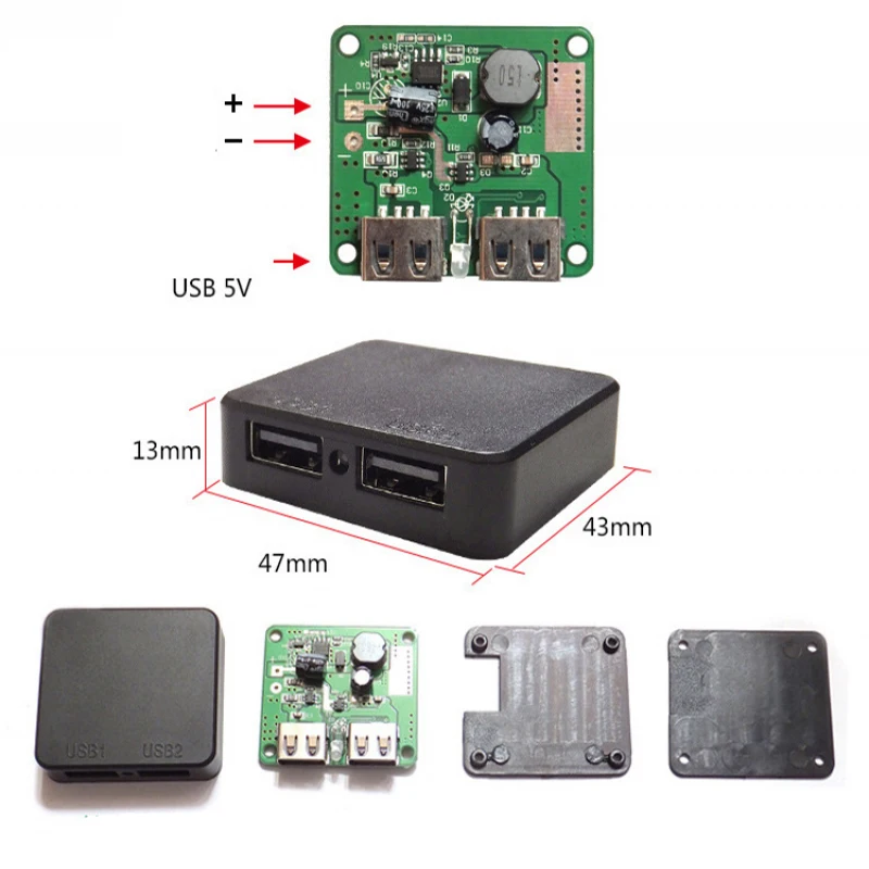 USB معدات الطاقة الشمسية الملحقات الجهد استقرار مجلس للطي حقيبة الجهد الحد من مجلس شاحن صندوق وصلات