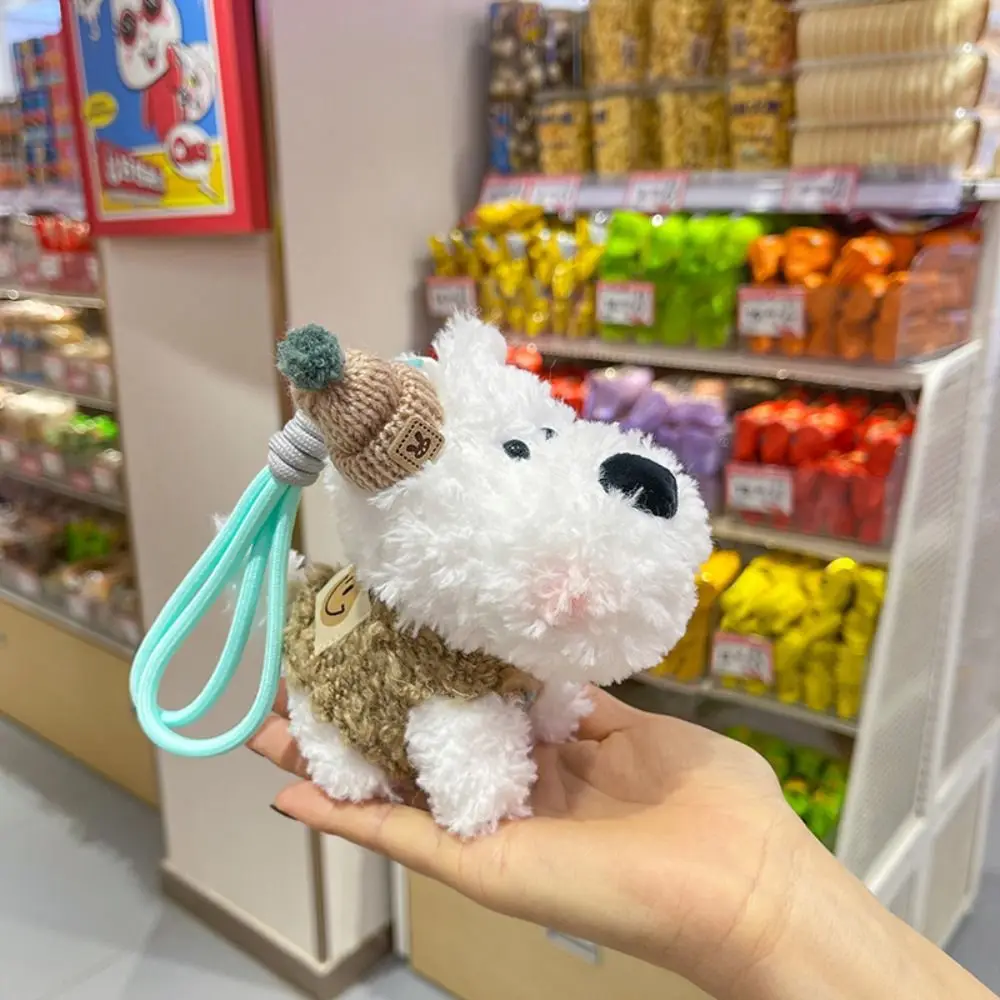 

Creative Stuffed West Highland Bag Pendant Cartoon Animal Puppy Keychain Cute Anti-lost Car Hanging Pendant Birthday Gift