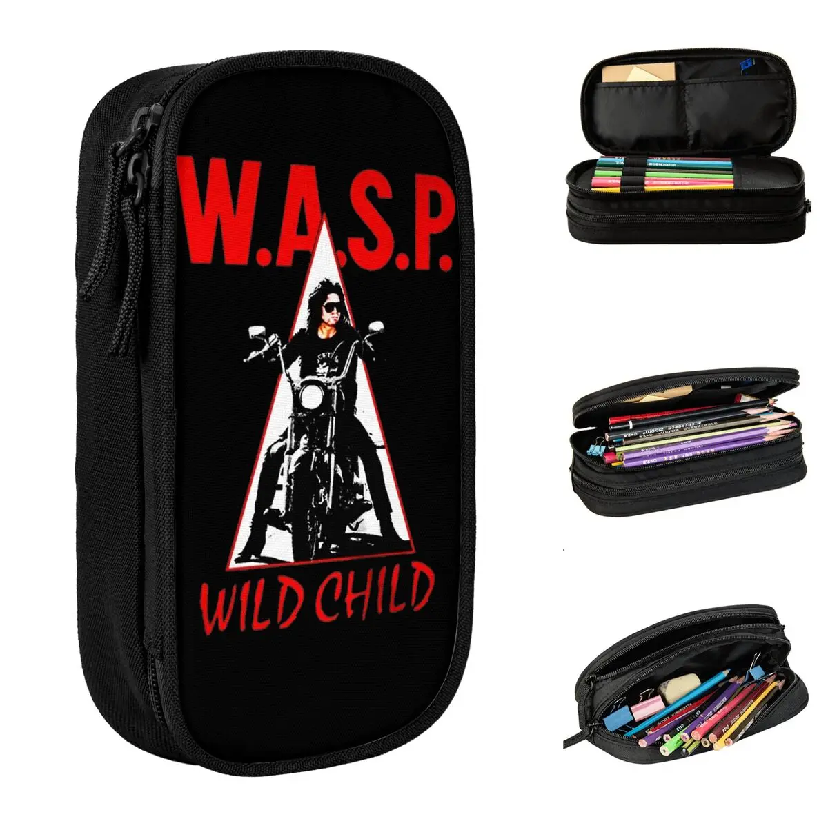 Lovely Band W.a.s.p.heavy Metal Pencil Case Pencilcases Pen Kids Big Capacity Bag School Supplies Gift Stationery