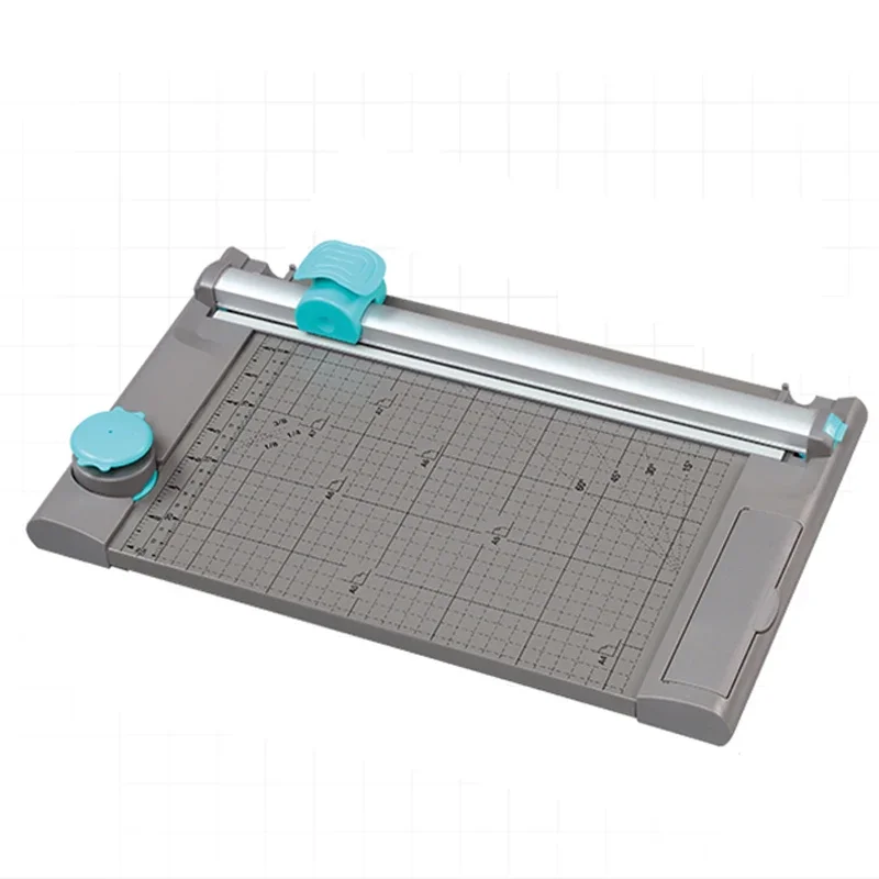 Paper Cutter A4 Precision Paper Photo Trimmer Small Roller Paper Cutter Photo Card Hand Account Cutter DIY Office Stationery