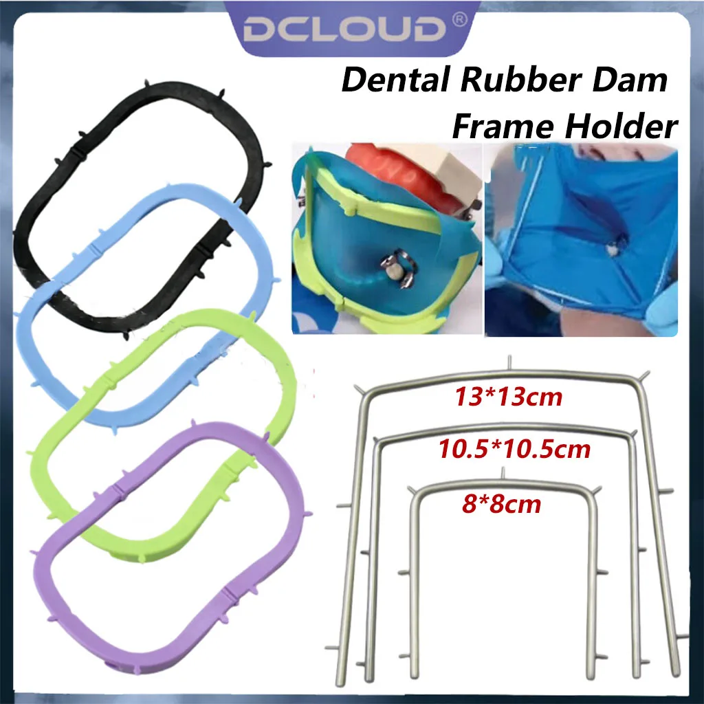 1Pc Dental Foldable Frame Plastic Rubber Dam Sheets Holder Stainless Steel Oral Barrier Tools Autoclavable Dentist Instrument