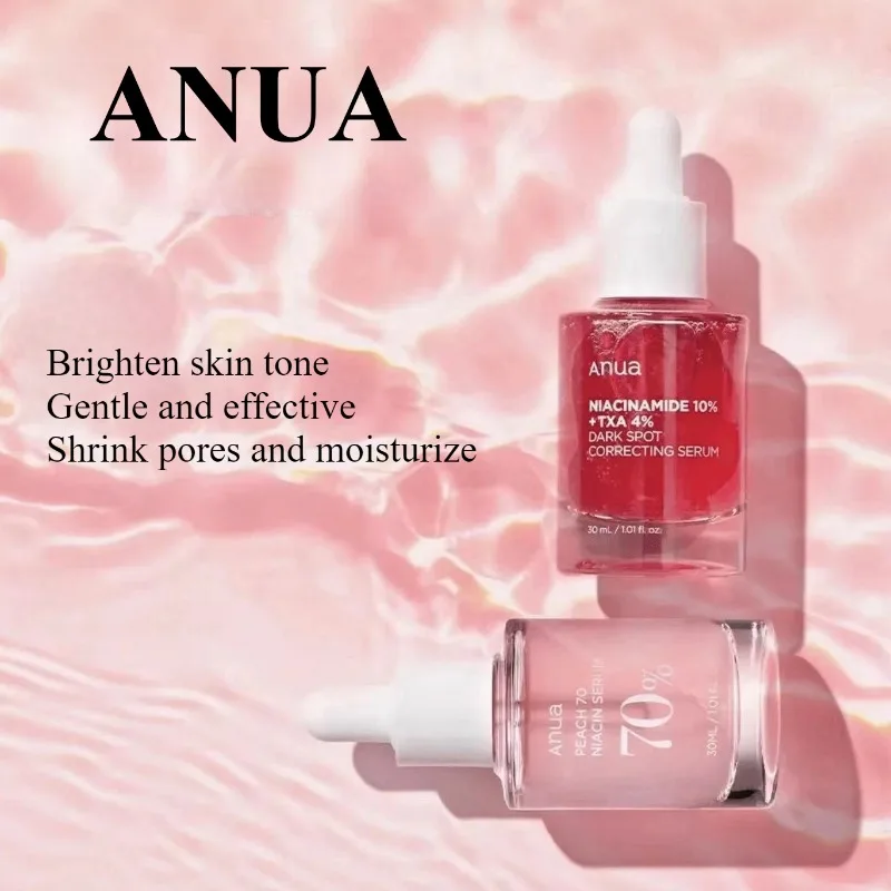 Anua Korean Heartleaf Niacinamide Anti-aging Essence Moisturizing Essence and Deep Cleansing Quercetin Facial Cleanser Skincare