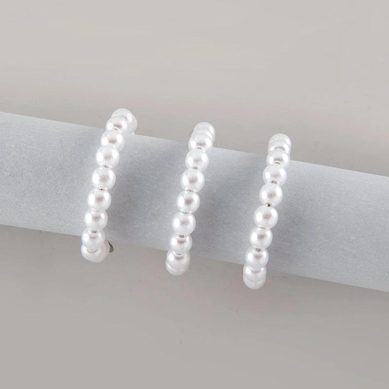 Tocona Colorful Beaded Joint Ring Sets for Women Charms Handmade Flowers Party Jewelry Accessories Anillo 3pcs/sets 20782