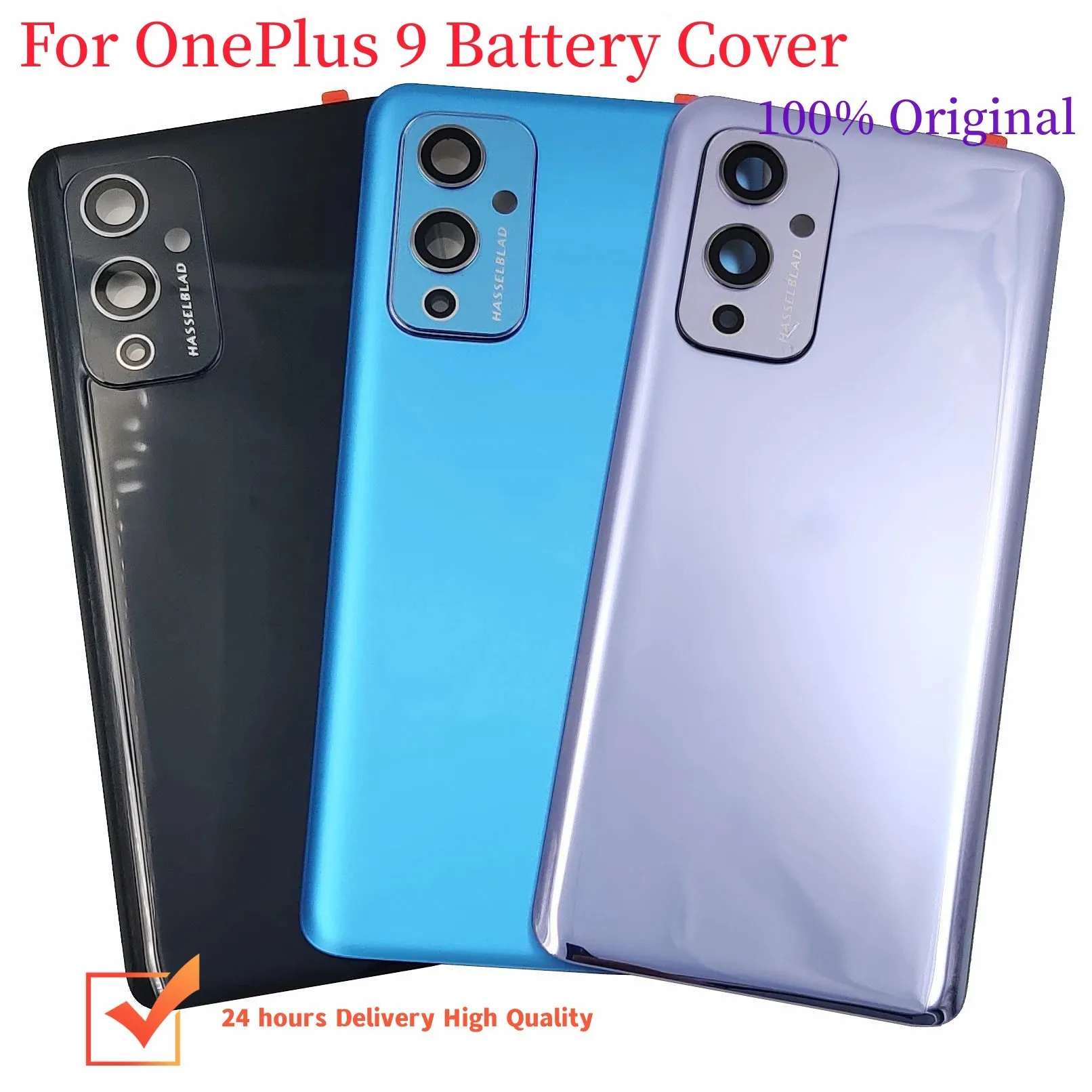 Gorilla Glass For OnePlus 9 Battery Cover Rear Housing Cover For One Plus 9 Back Door Replacement  Battery Case Lens