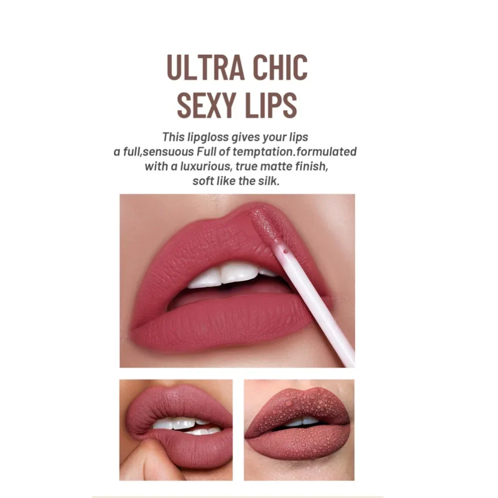 SAM SUGAR Hot Sexy Colors Lip Paint 8pcs Liquid Lipstick Set Matte Waterproof Long Lasting Plump Delicate Lip Gloss Kit