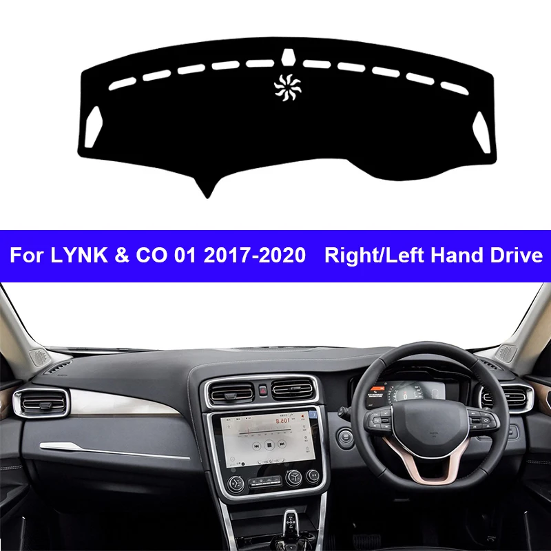 Auto Car Dashboard Cover Dash Mat Carpet Cape for LYNK & CO 01 2017 2018 2019 2020 Anti-sun Shade Protector Rug Car Accessories