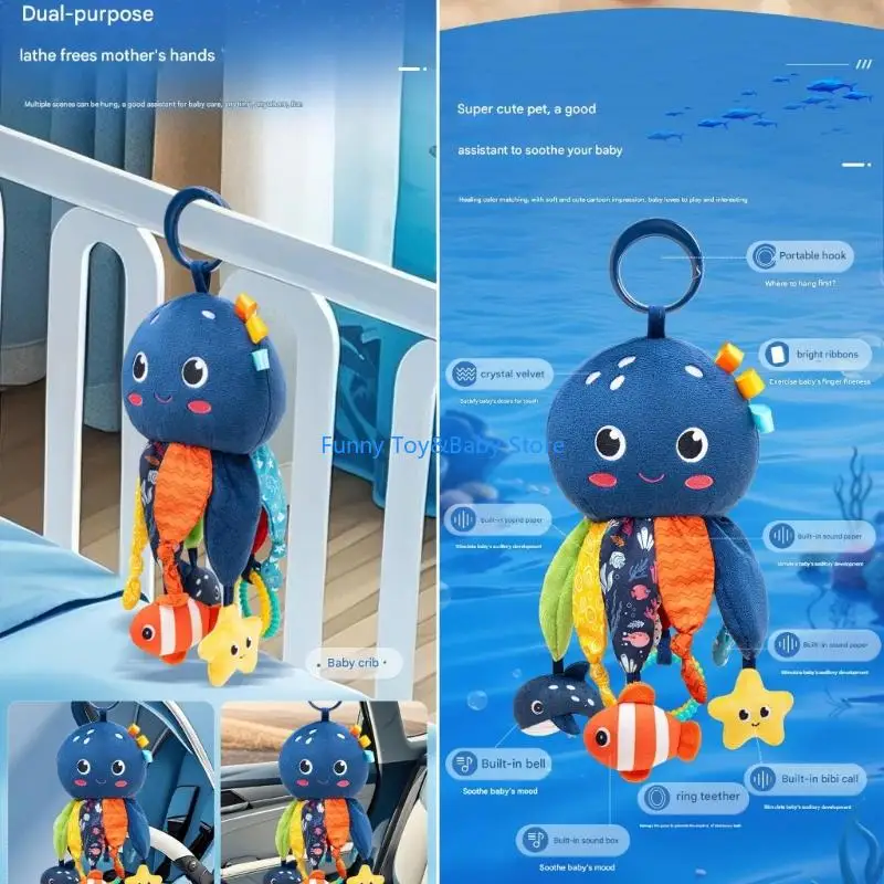 Baby Bed Hanging Toy Stroller Hanging Accessories Baby Room Decoration Stuffed Toy Whale Hanging Pleasant Toy C90B