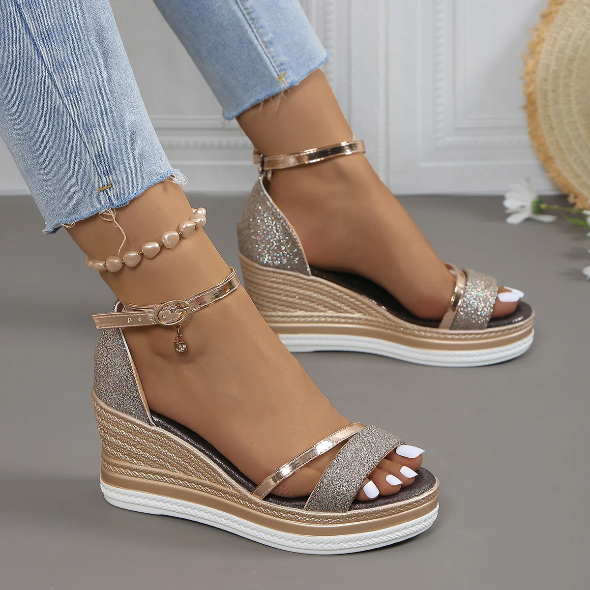 Women Sandals New Casual Platform High Heels Shoes for Women Wedges Luxury Fashion Sandals Summer Comfort Sexy Sandals Women