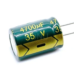 2-5PCS 35V4700UF Aluminum Electrolytic Capacitor Original Low Esr/impedance High Frequency Size 18*25 4700uf35v 35V4700 20%