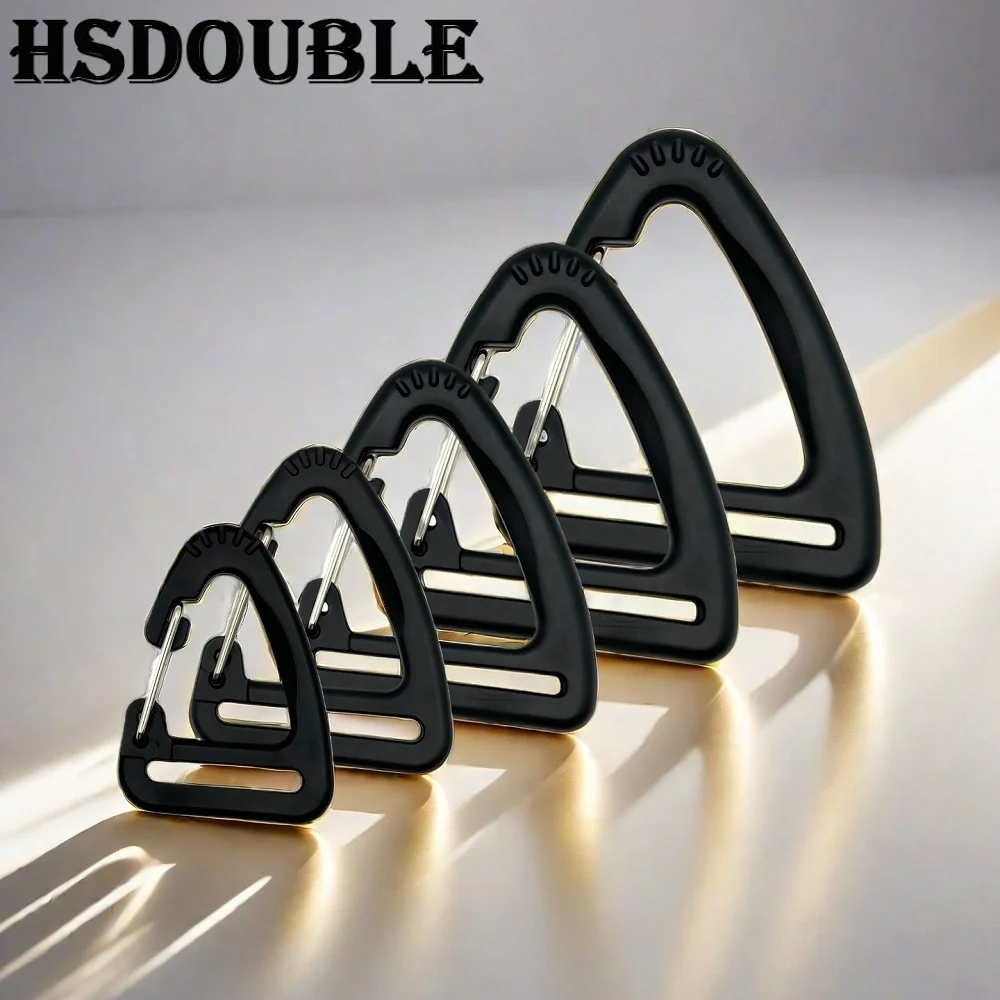 5-20Pcs Plastic Spring Quickdraws Clip Hooks Keychain Belt Buckles Triangle Carabiner for Backpack  DIY Accessories