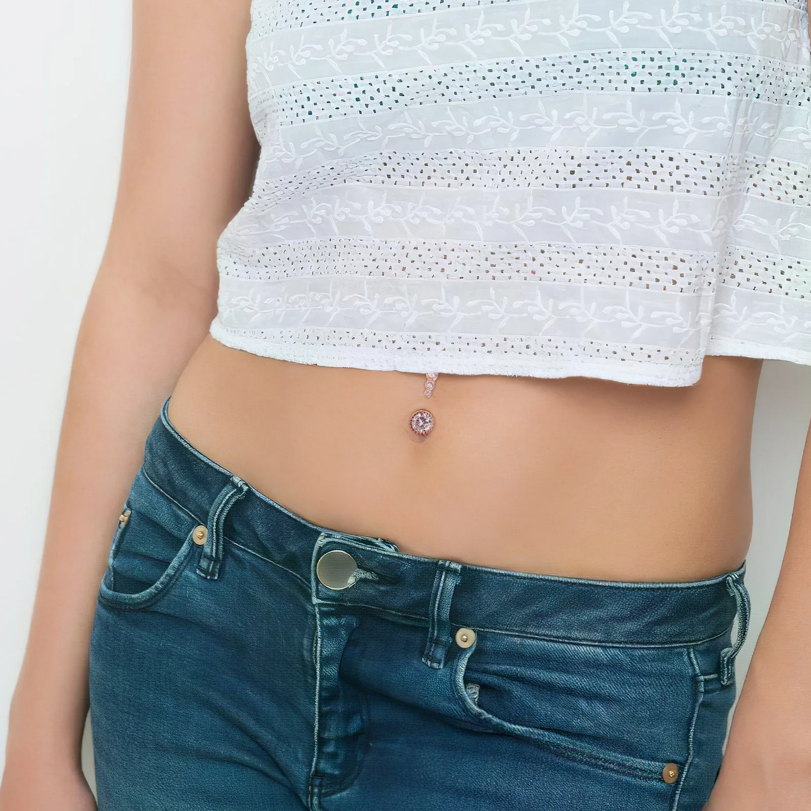 

3pcs Stainless Steel Navel Ring Round Pendant Belly Jewelry Mixed Color Durable Elegant Piercing Set For Women Navel Ornaments