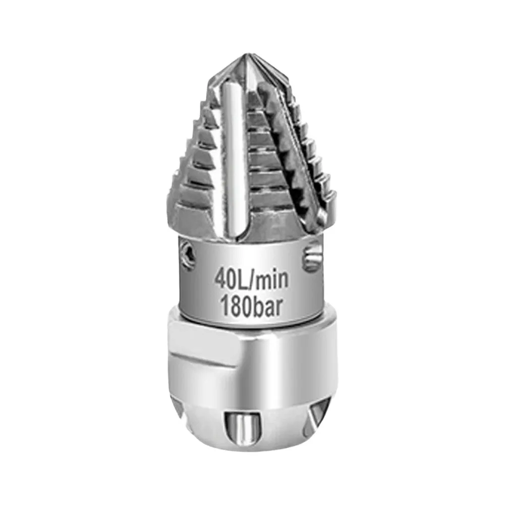 Stainless Steel Sewer For Jetter Nozzle 3/8 NPT with Full 360 Rotation for Municipal and Residential Drain Cleaning