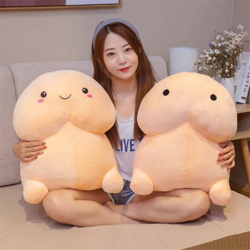 Cute Flesh-colored Penis Plush Toy Pillow Sexy Soft Toy Stuffed Funny Cushion Simulation Lovely Gift for Girlfriend Kawaii Plush view 2