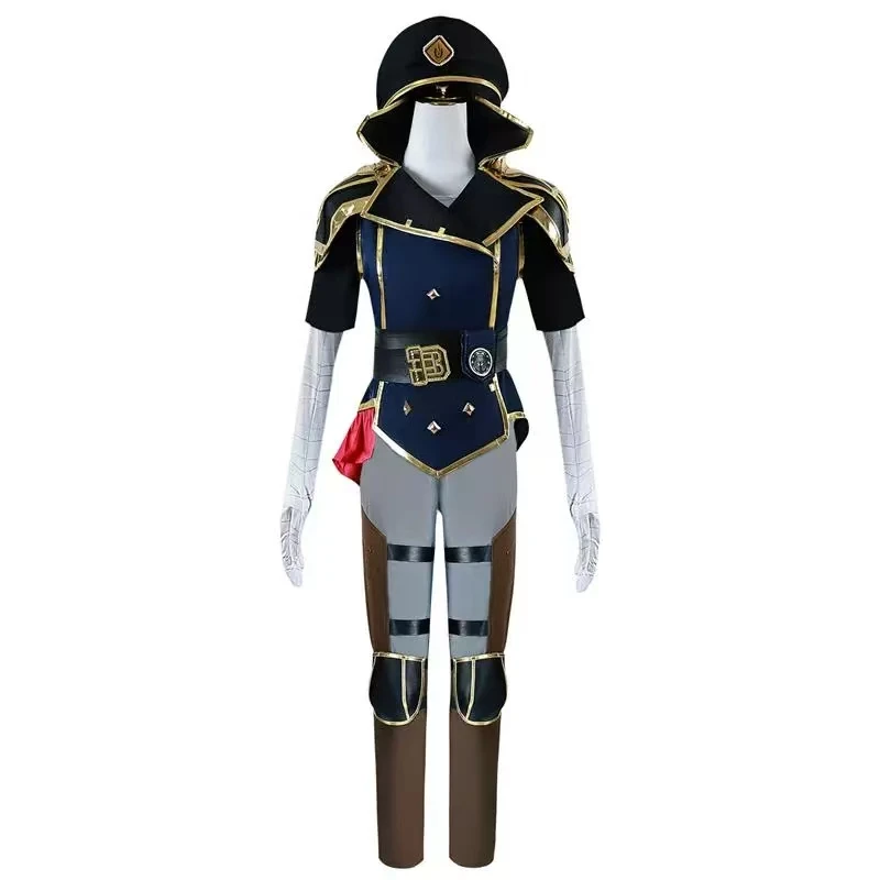 LOL VI Caitlyn Kiramman Cosplay Costume LOL The Piltover Enforcer Violet Uniform Suit Halloween Party Outfits