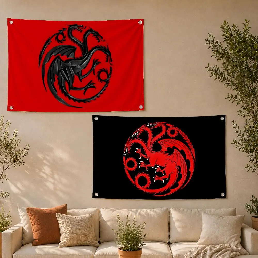 House Targaryen Flags Decoration Outdoor Picnic Party Art Hanging Home Camping Party Banner Best Sellers