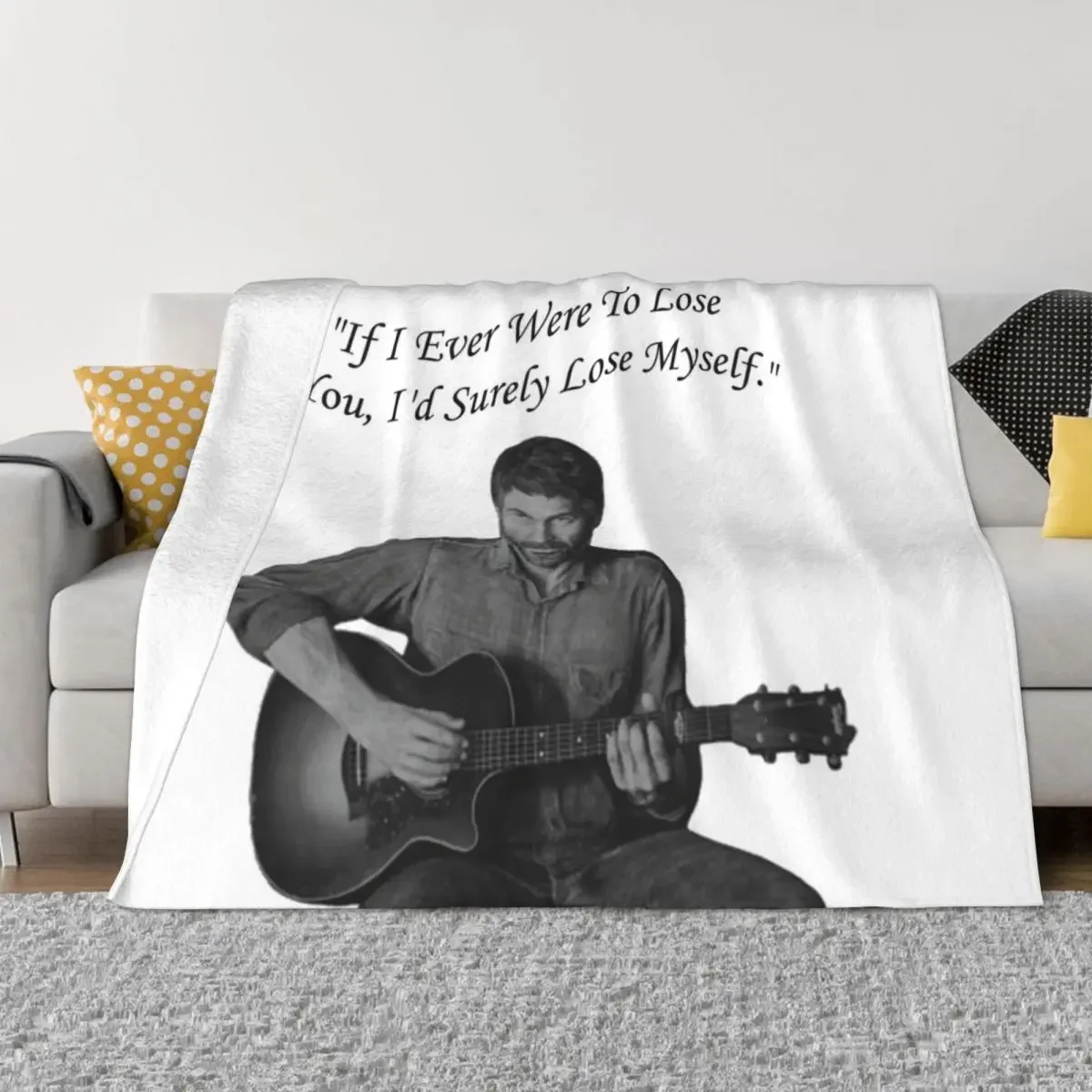 Joel (TLOU) If I Ever Were To Lose You Art Throw Blanket Nap Sofas Luxury Designer Blankets