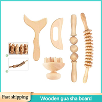 Wood Therapy Massage Roller Lymphatic Drainage GuaSha Tool for Full Body Pain Relief Anti Cellulite Fascial Massage
