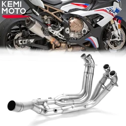 For BMW S1000RR 2022 2021 Exhaust Motorcycle Header Pipe Front Connector Link Pipe Stainless Steel Assembly S1000 RR Accessories