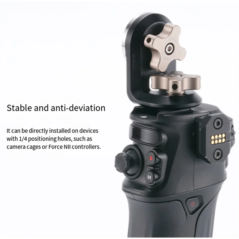 Переходник TA-RRA-1420 под прямым углом розетки на 1/4 дюйма-20 с установочными штифтами — черный для ручки управления Tilta Nucleus Nano II