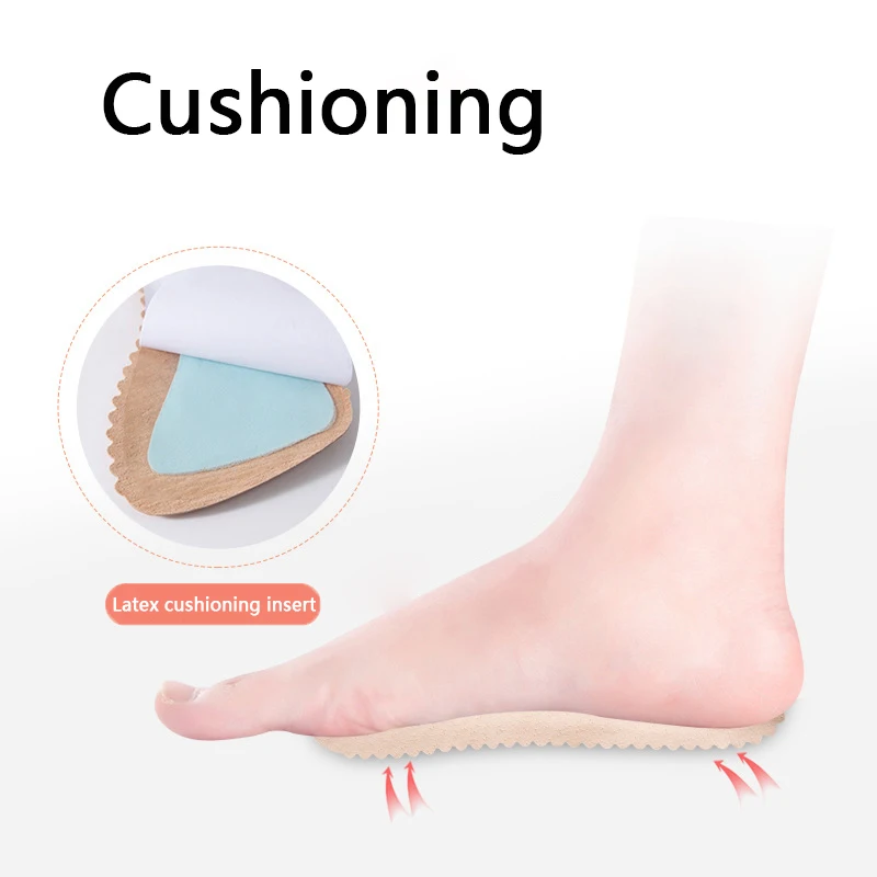 Non-slip Shoe Pads Women Sandals High Heels Seven-point Insoles Plantar Fasciitis Insole for Shoes Leather Latex Shoe Sole 1Pair