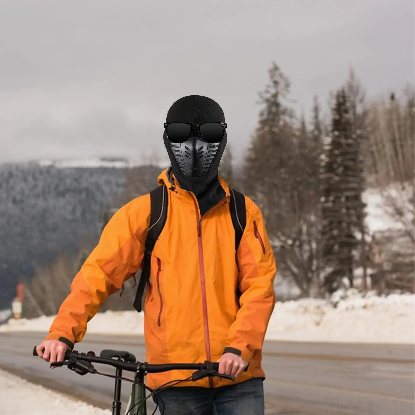 남성용 겨울 얼굴 가리개 방풍 방진 보온 겨울용 따뜻한 오토바이 헤드 후드 남녀 공용 야외 눈 자전거 하이킹용