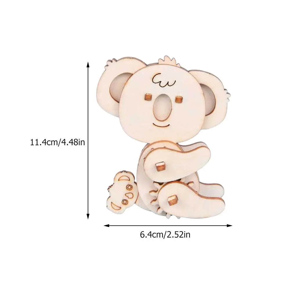 ชุดตัวต่อสัตว์ 6 ชุด งานฝีมือไม้ ประกอบเอง สร้างสรรค์ ตกแต่งโต๊ะทำงาน ของเล่นเสริมพัฒนาการเด็ก ของขวัญ ตัวต่อไม้