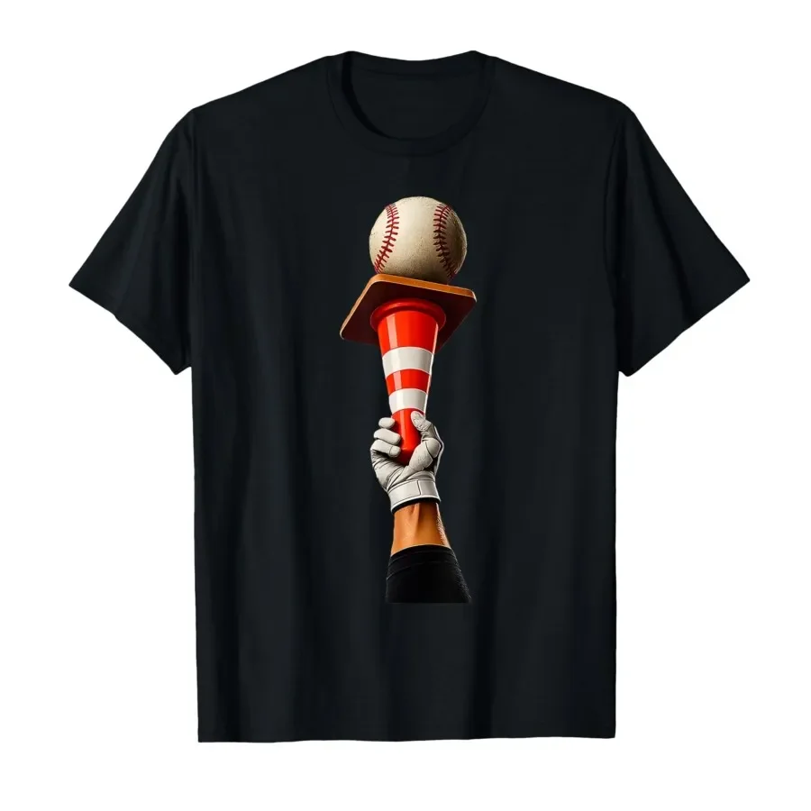

Funny Hoist The Cone Meme Baseball T-shirt For Men Women 100% Cotton T Shirts Short Sleeve Tops 0406-1