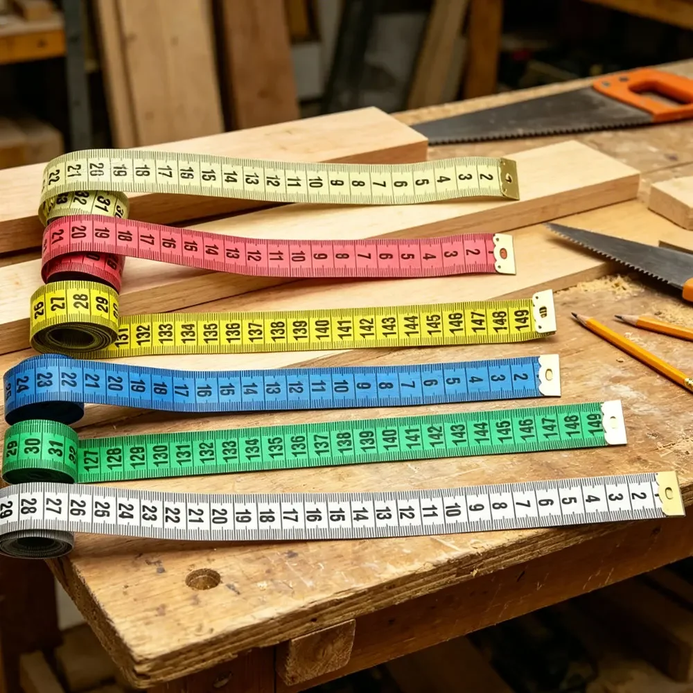 1PC 1.5M Colorful Tailoring Tape Measure Waist Measurement Soft Sewing Tools Ruler Measurement 150cm Double Centimeter Ruler