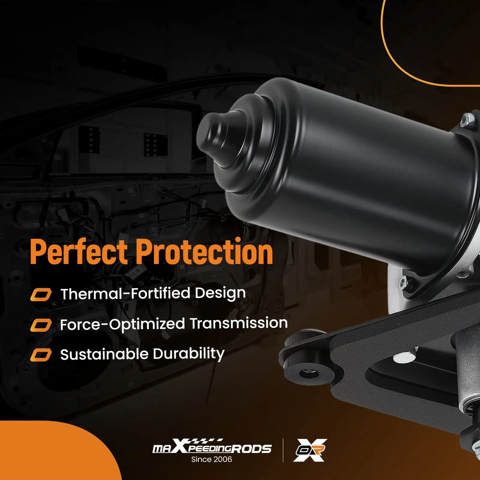 

Front Windshield Wiper Motor for Ford F-Series/Bronco 1987-96 AA140299 Metal