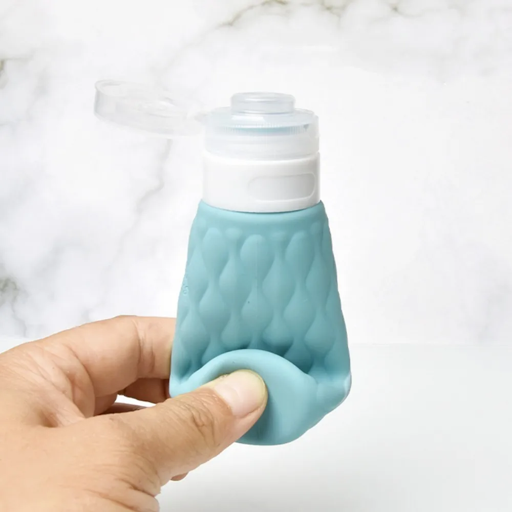 1Pcs 100ml Soft Silicone Dispenser Bottle Portable Travel Refillable Empty Bottle Mini Lotion Shampoo Available Cosmetic Tool