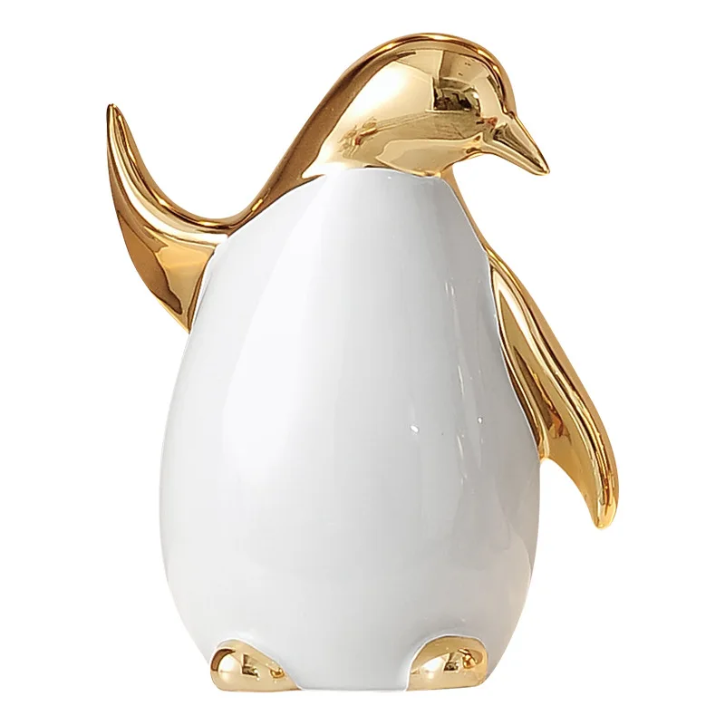 

Penguin ceramic ornaments, light luxury wine cabinet decorations, new house TV cabinet dining side cabinet