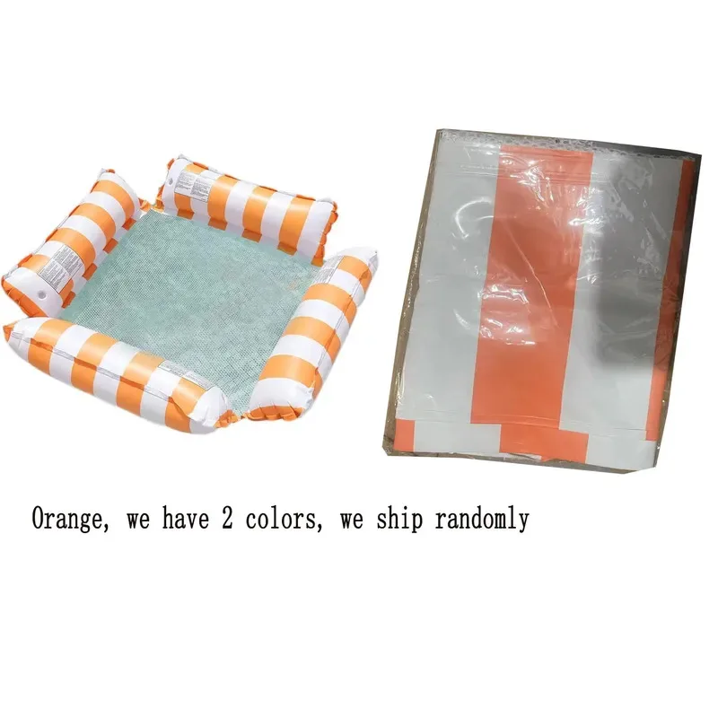 Nova rede de água reclinável inflável flutuante colchão de natação mar anel de natação piscina festa brinquedo reclinável natação