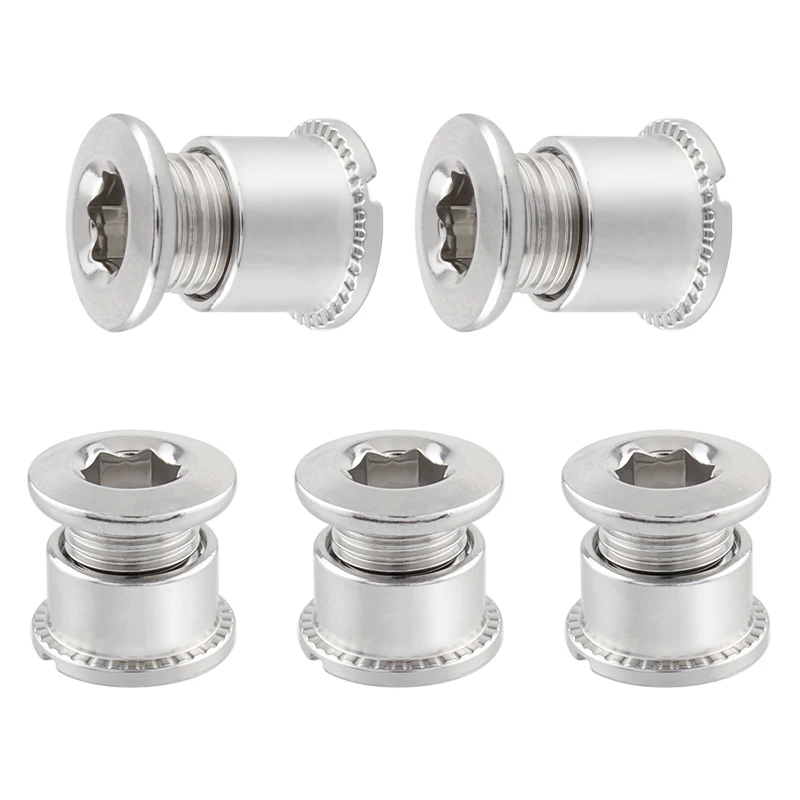 MUQZI 4/5 Pcs Bicycle Chainwheel Screws Single Double Three Disc Crank Screw MTB Road Bike Crankset Nut Chainring Bolts