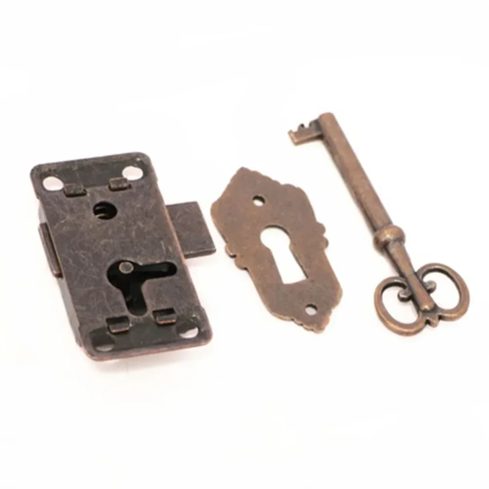 Jewelry Box Antique Bronze Lock Drawer Cabinet Wardrobe Cupboard Furniture Wooden Door Classic Lock Set