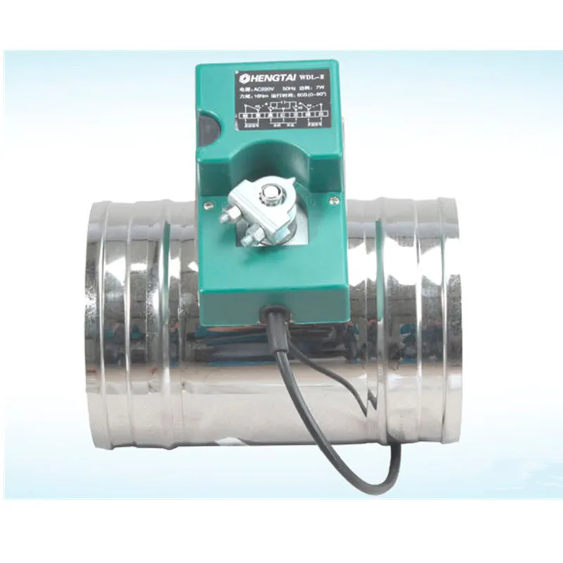 Electric Motorized Air Damper Valve with 16Nm Actuator 60S Response 5 Position Controller Angle Switch 220V for Intelligent HVAC