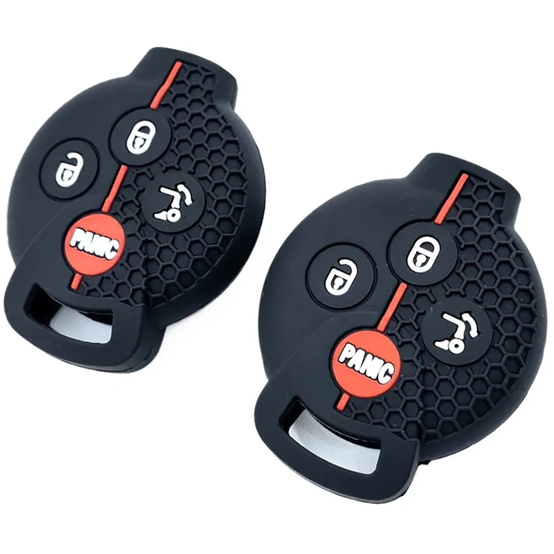 For Benz Brabus 451 Silicone Car Key Case Cover for Benz Smart 450 City Coupe Cabrio Crossblade Fortwo Roadster K 4 Buttons