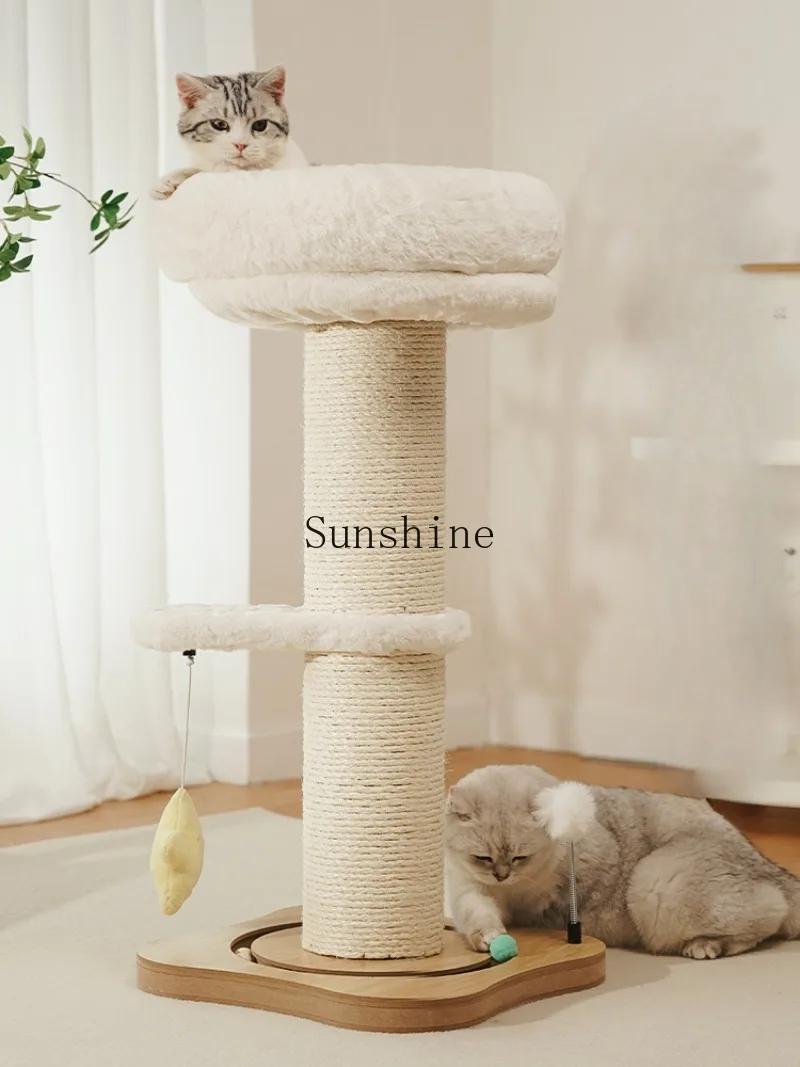 Cat scratching board wear-resistant not chip sisal cat climbing frame turntable toy