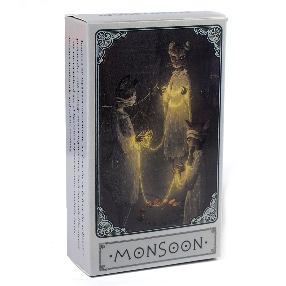 The Monsoon Tarot 78 Tarot Deck بطاقات التارو الأصلية للمبتدئين وأداة عرافة التارو الخفيفة