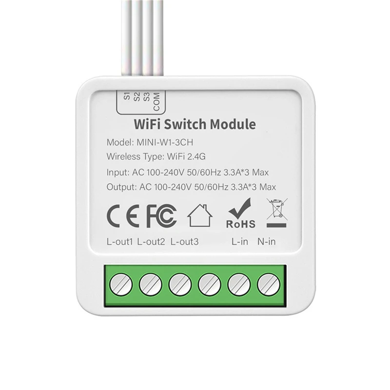 

LICG-3-позиционный переключатель включения/выключения Graffiti Smart Wi-Fi, умный 3-позиционный переключатель включения/выключения, мини-переключатель скрытого типа