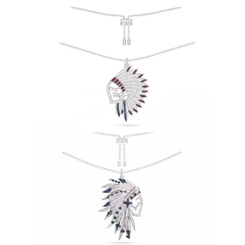 

LI KI High Quality Sterling Silver Indian Necklace Fashion Elegant Sweater Chain To Send Friends Gift Manufacturers Wholesale